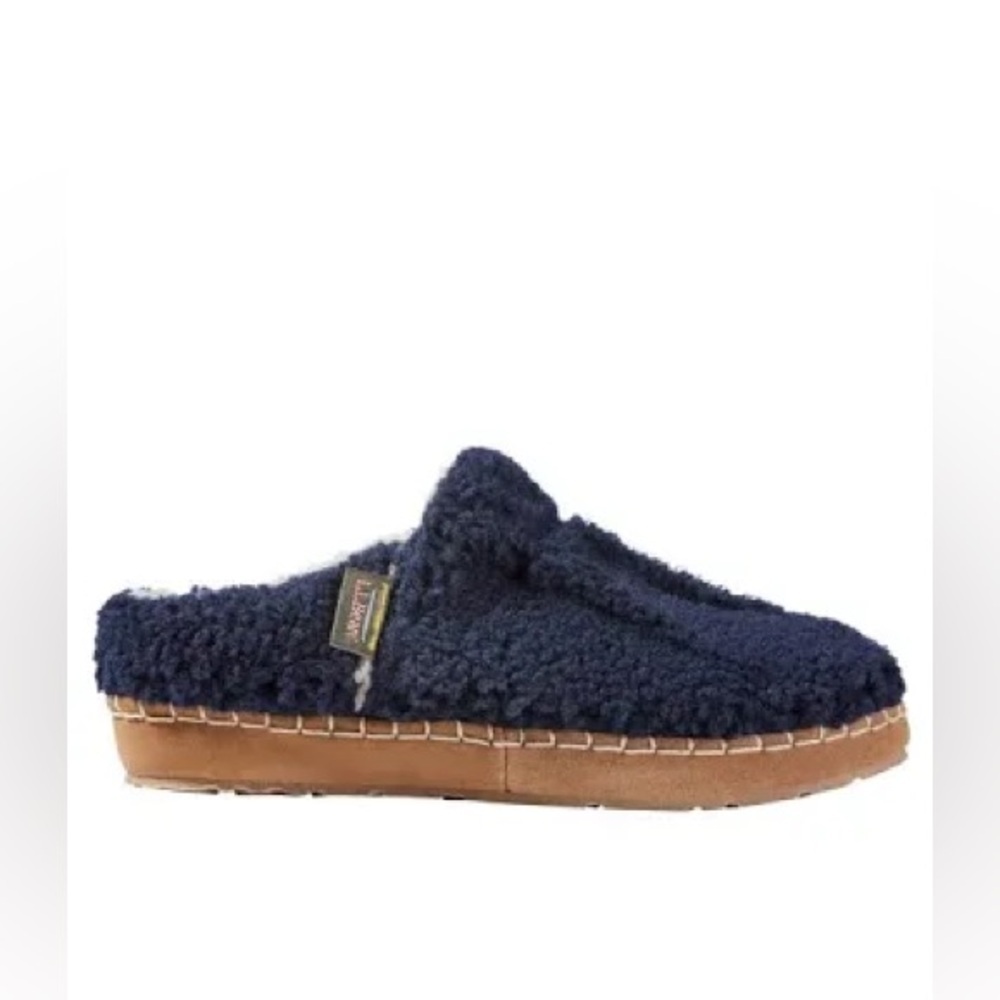L.L. Bean Cozy Slide Fleece Slippers Size 7